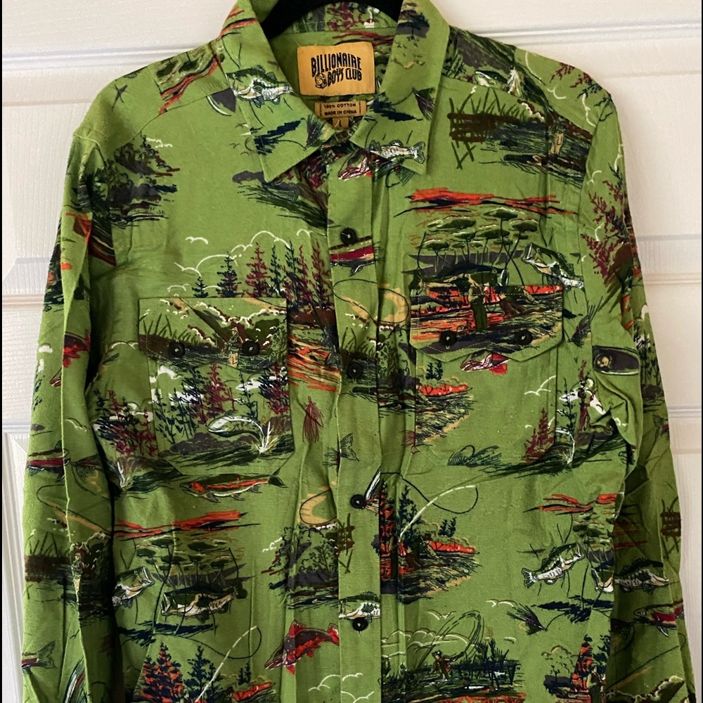 Billionaire Boys Club MENS fly fishing flannel
